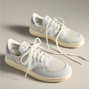 New Balance T500 Women's Cream and Gray Sneakers